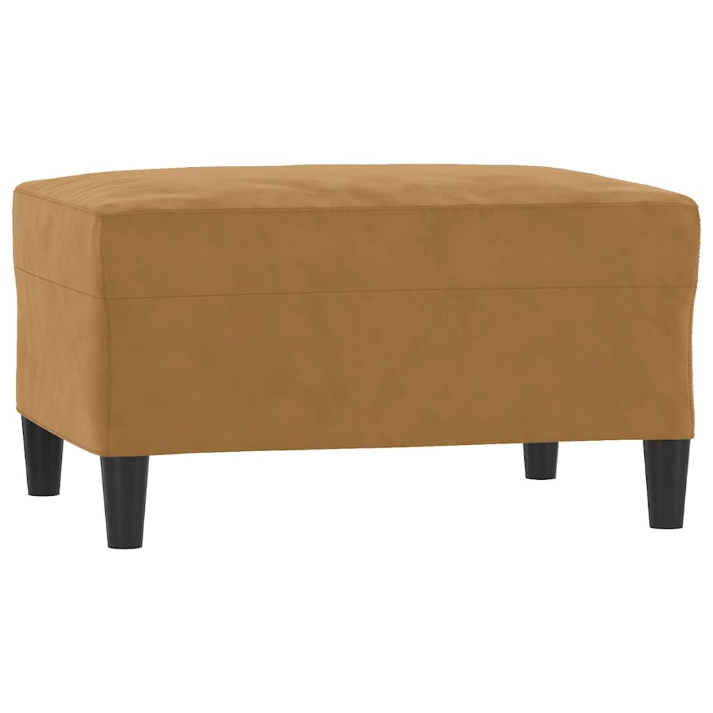 Fußhocker Hellgrau 60x50x41 cm Samt