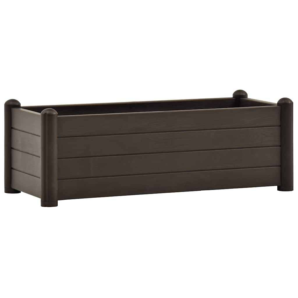 Garten-Hochbeet PP Weiß 43x43x35 cm