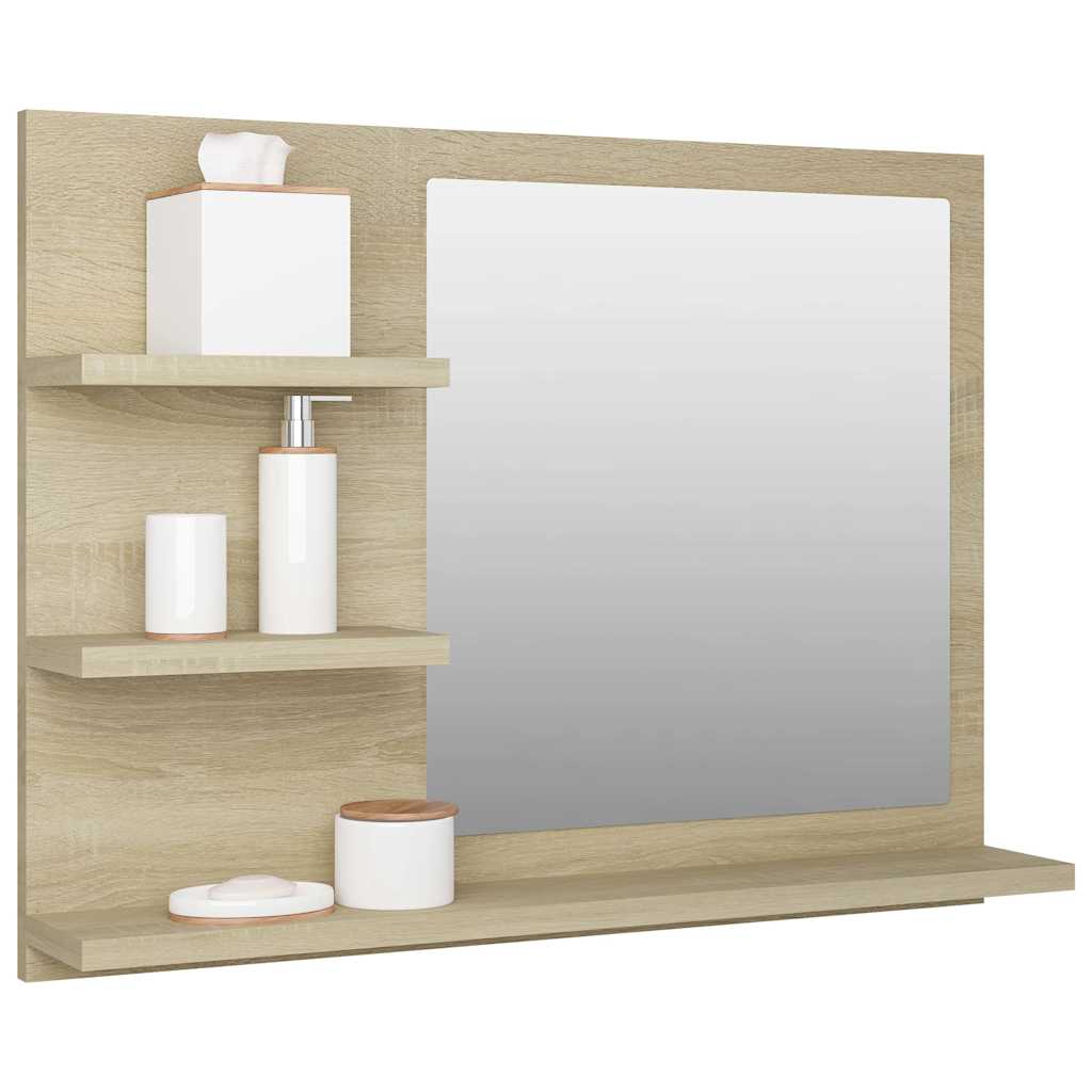 Badspiegel Weiß 60x10,5x45 cm Holzwerkstoff