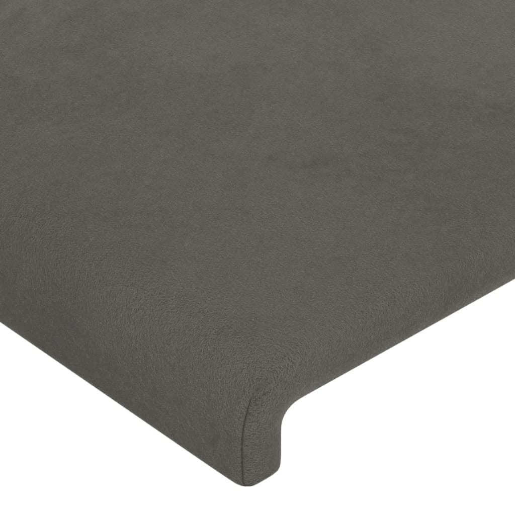 Kopfteil Hellgrau 80x5x118/128 cm Samt