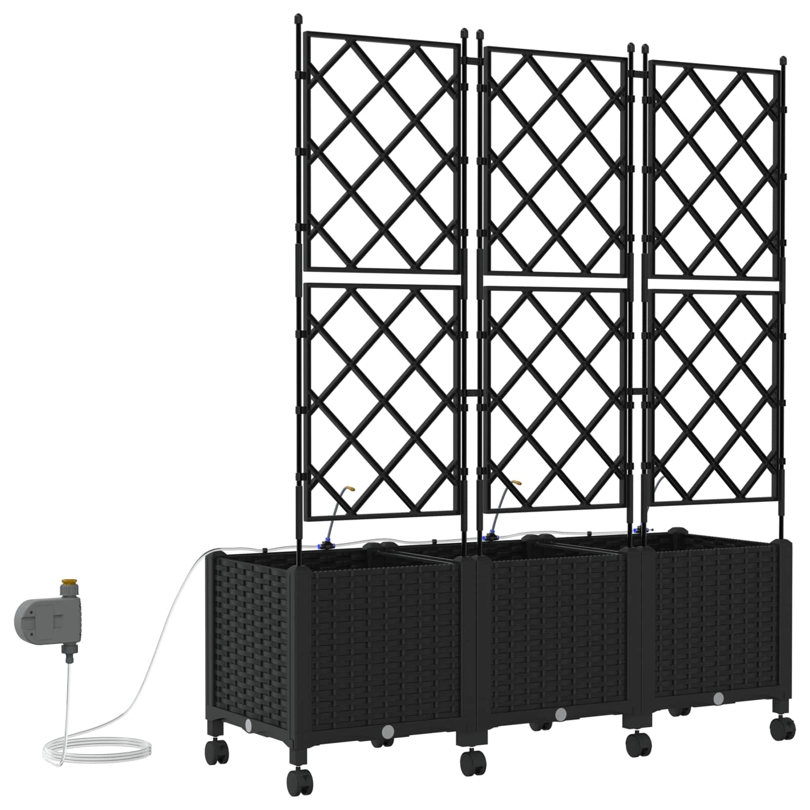 Garten-Pflanzgefäß 4 Stk. Braun 160 x 40 x 22 cm PP