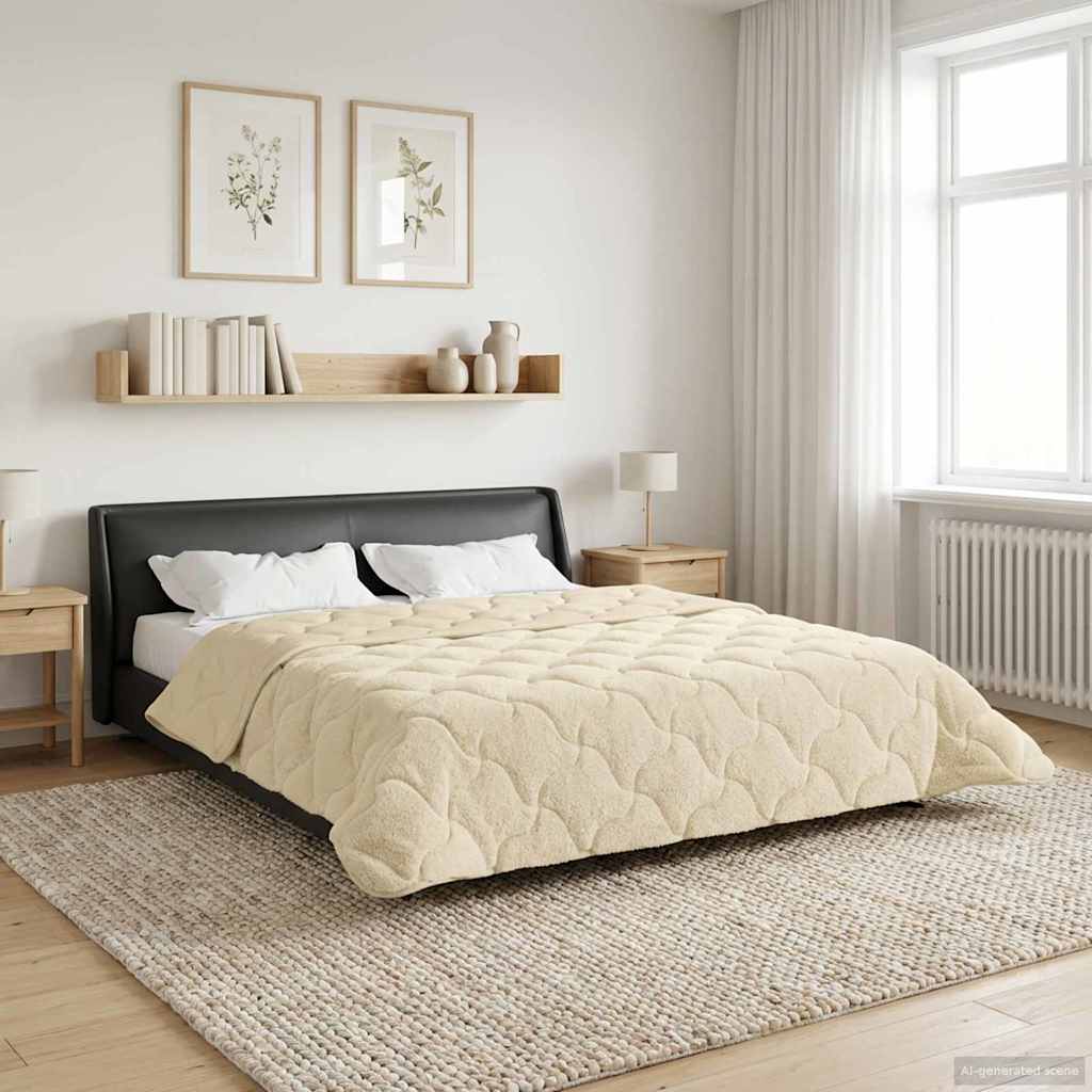 Ganzjahresbettdecke Gepolstert Anthrazit 135 x 200 cm