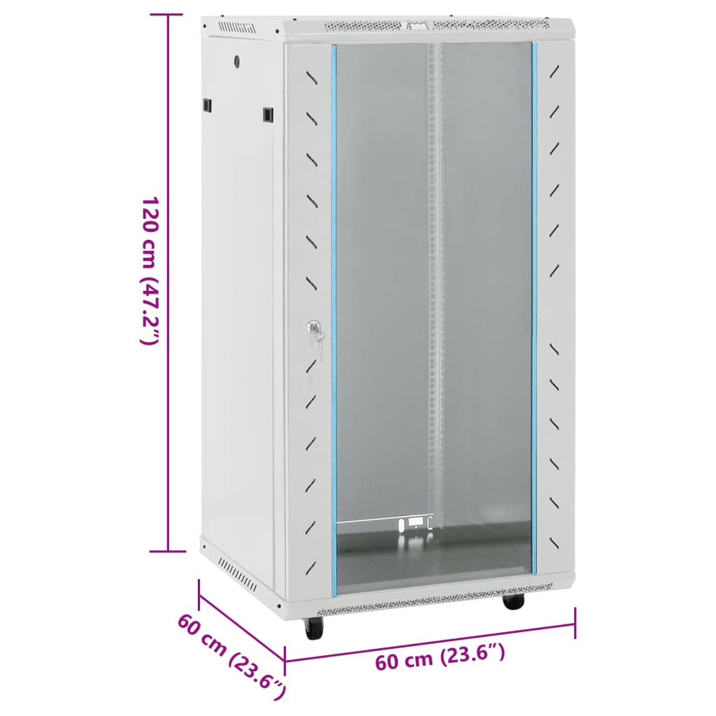 15HE Netzwerkschrank mit Schwenkfüßen 19" IP20 60x45x86 cm