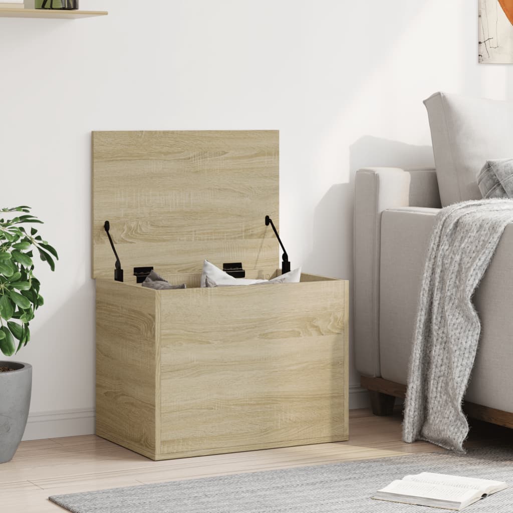 Aufbewahrungstruhe Weiß 84x42x46 cm Holzwerkstoff