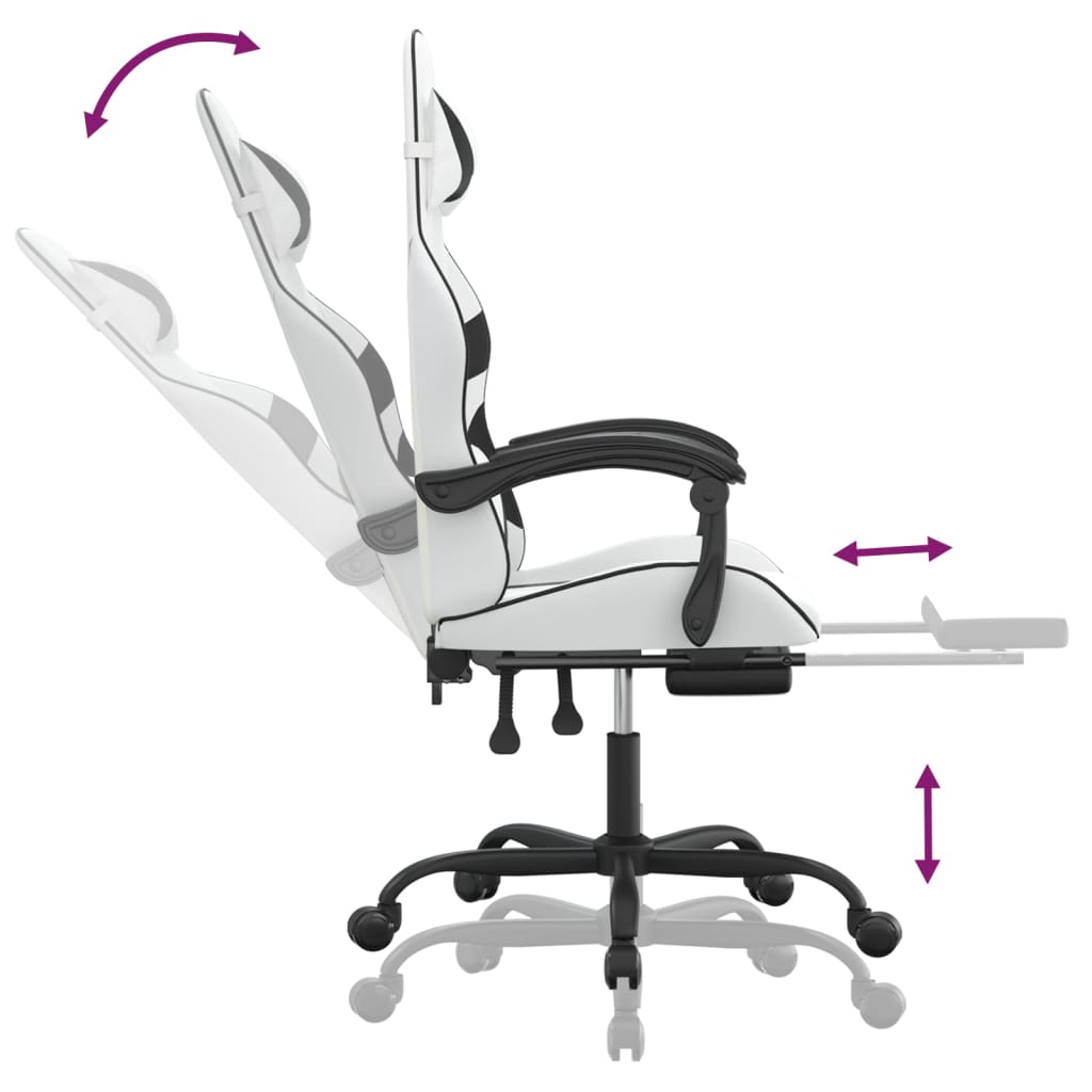 Gaming-Stuhl Drehbar Schwarz und Rot Kunstleder