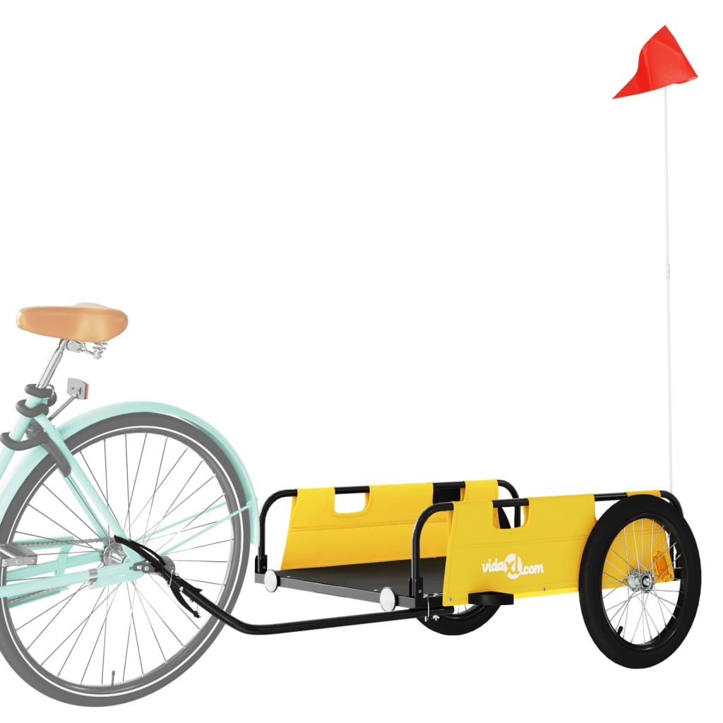 Fahrradanhänger Orange Oxford-Gewebe und Eisen