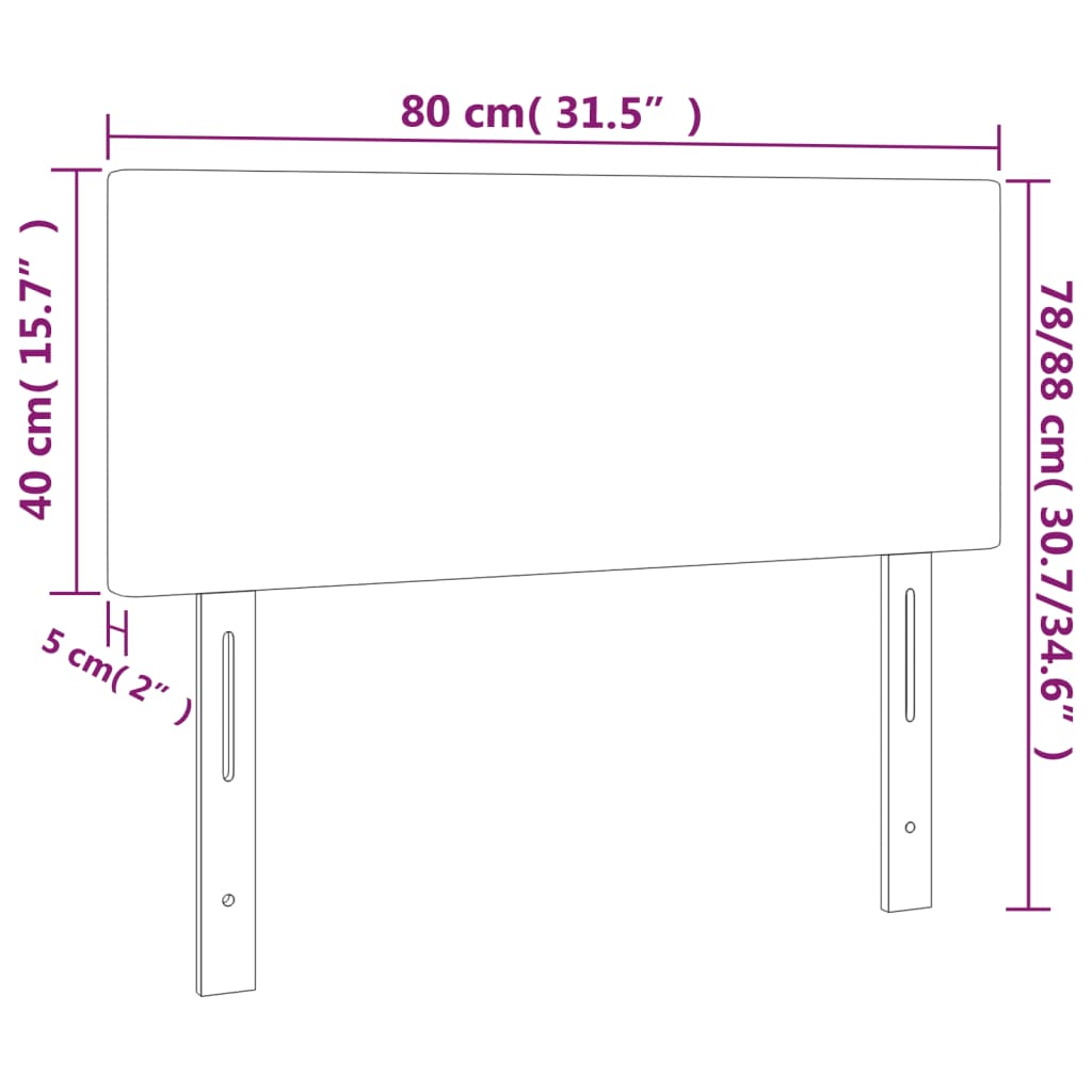 Kopfteil Hellgrau 80x5x118/128 cm Stoff
