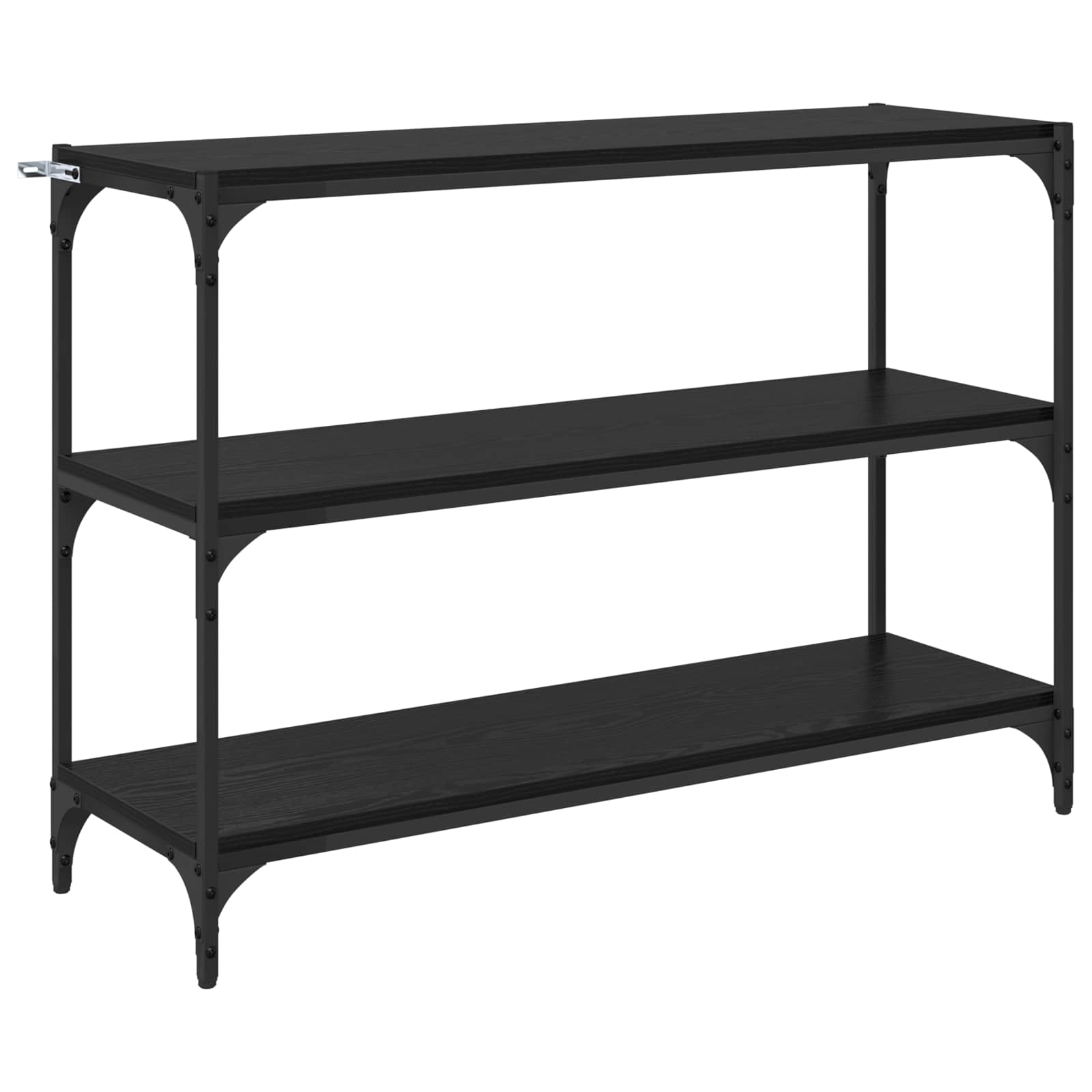 Bücherregal Schwarz 40x33x70,5 cm Holzwerkstoff und Stahl