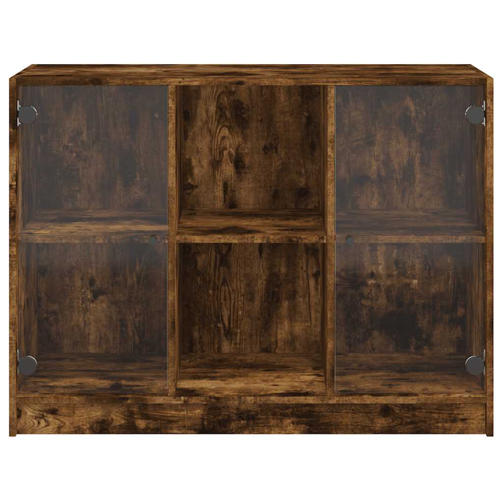 Bücherschrank mit Türen Weiß 204x37x75 cm Holzwerkstoff