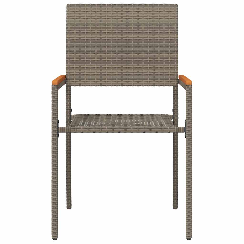 Garten Stapelstühle 4 pcs Braun und Schwarz 54 x 56 x 90 cm