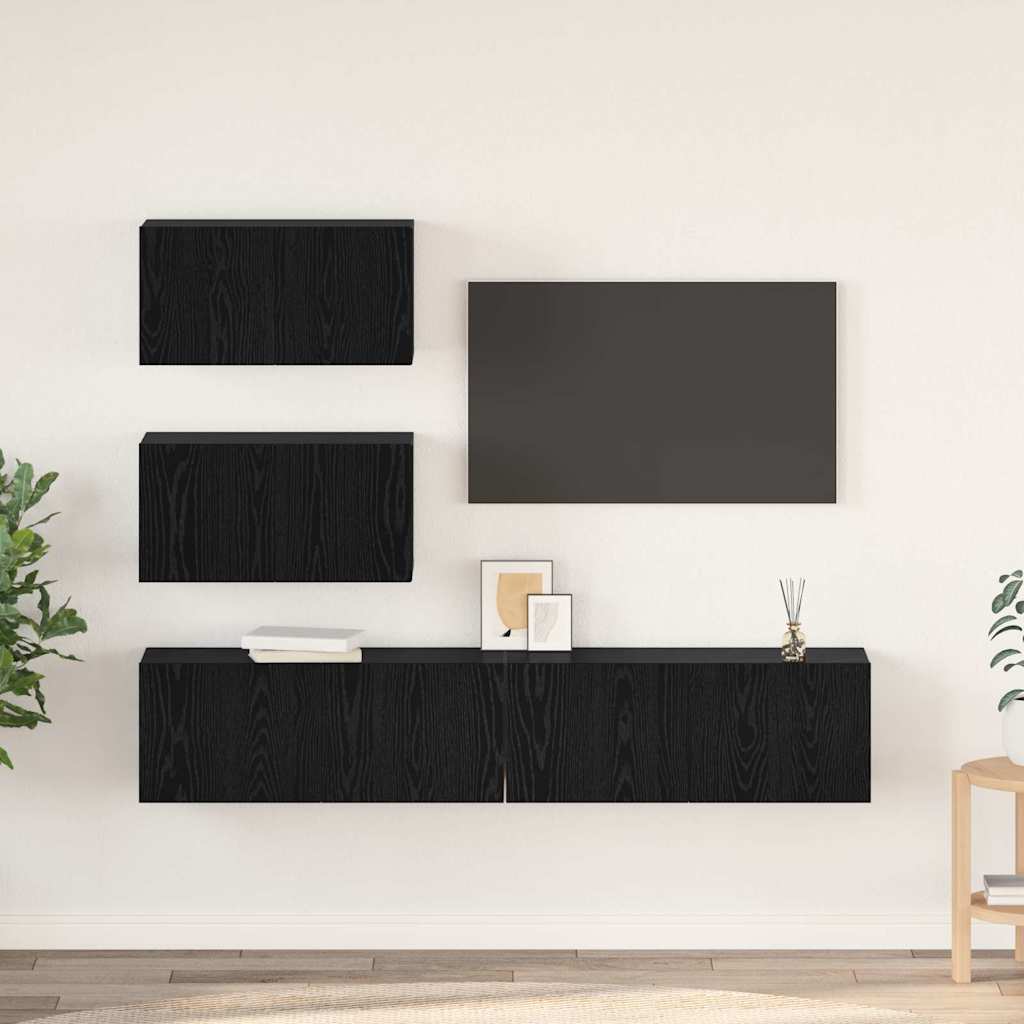4-tlg. TV-Schrank-Set Weiß Holzwerkstoff