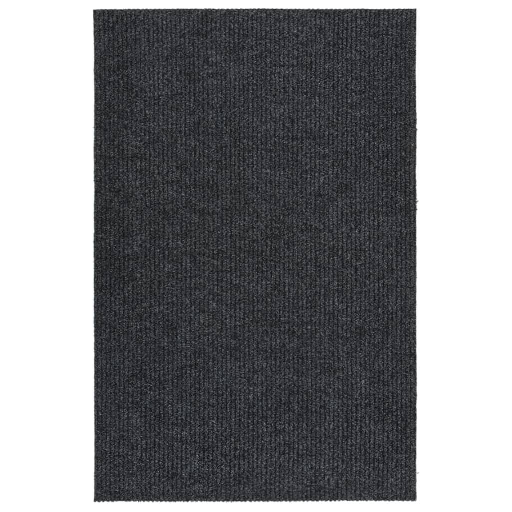 Teppichläufer Grau 80 x 150 cm Stoff