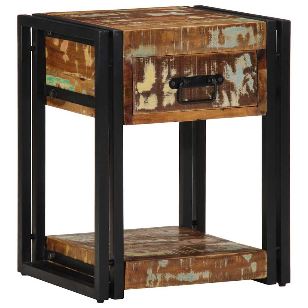 Nachttisch 40 x 35 x 50 cm Massives upgecyceltes Holz
