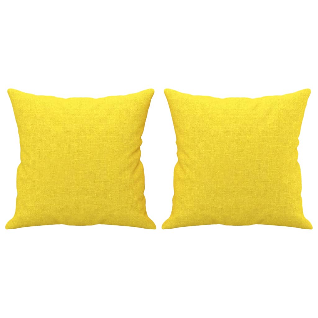 2-Sitzer-Sofa mit Zierkissen Braun 120 cm Stoff