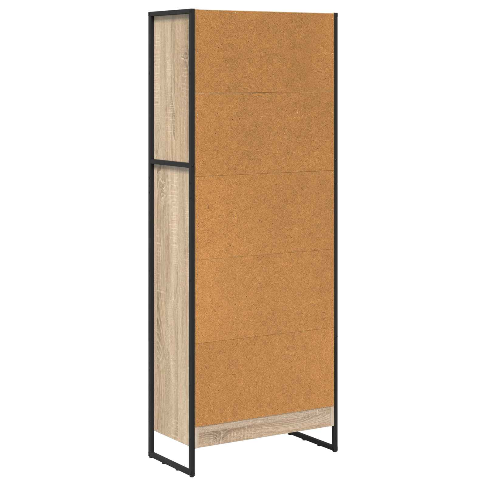 Bücherregal 2 pcs Schwarz Eichen-Optik 60 x 30 x 189,5 cm