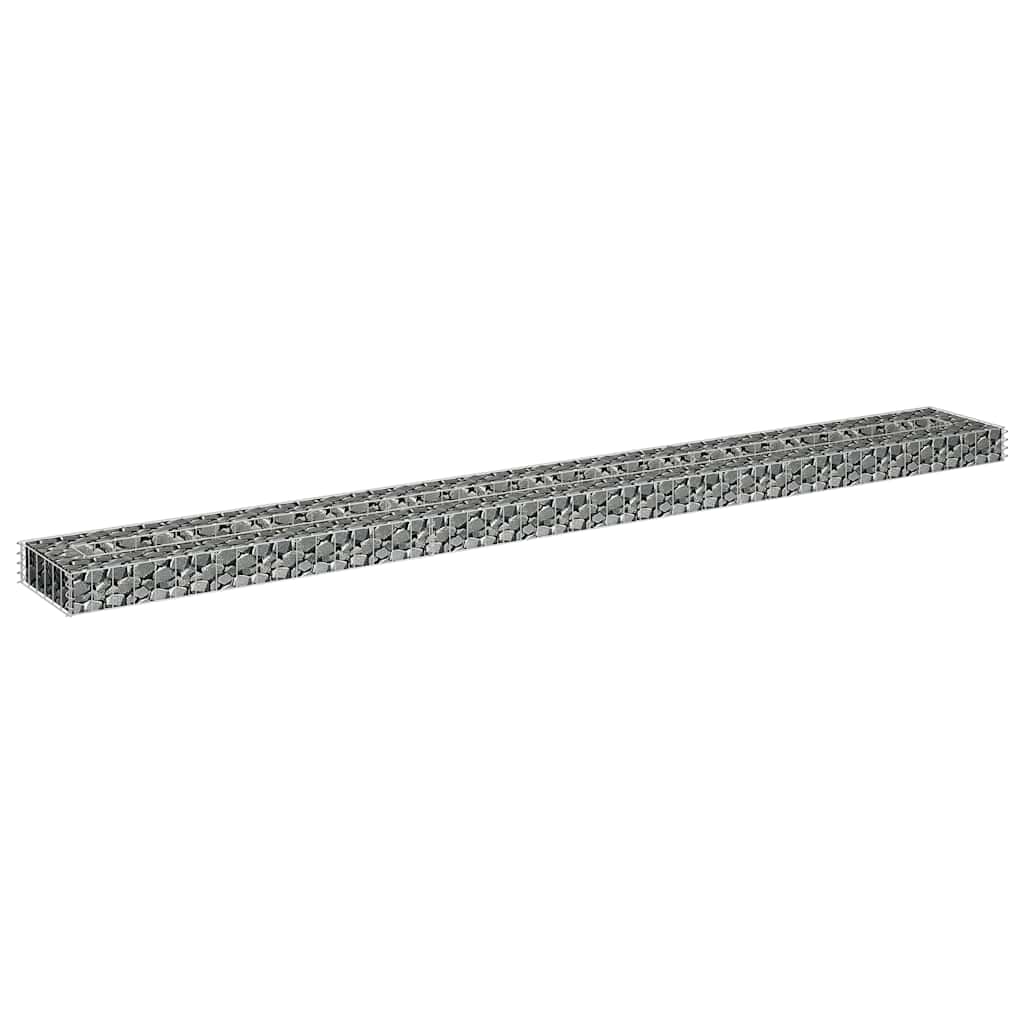 Gabionen-Hochbeet Verzinkter Stahl 90x30x10 cm