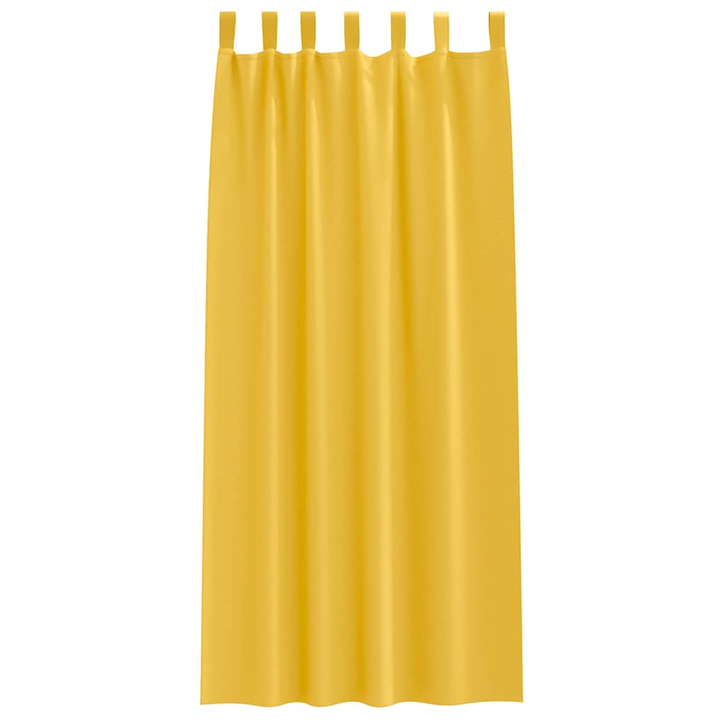 Verdunkelungs-Vorhänge mit Ringen 2 pcs Beige 140 x 140 cm