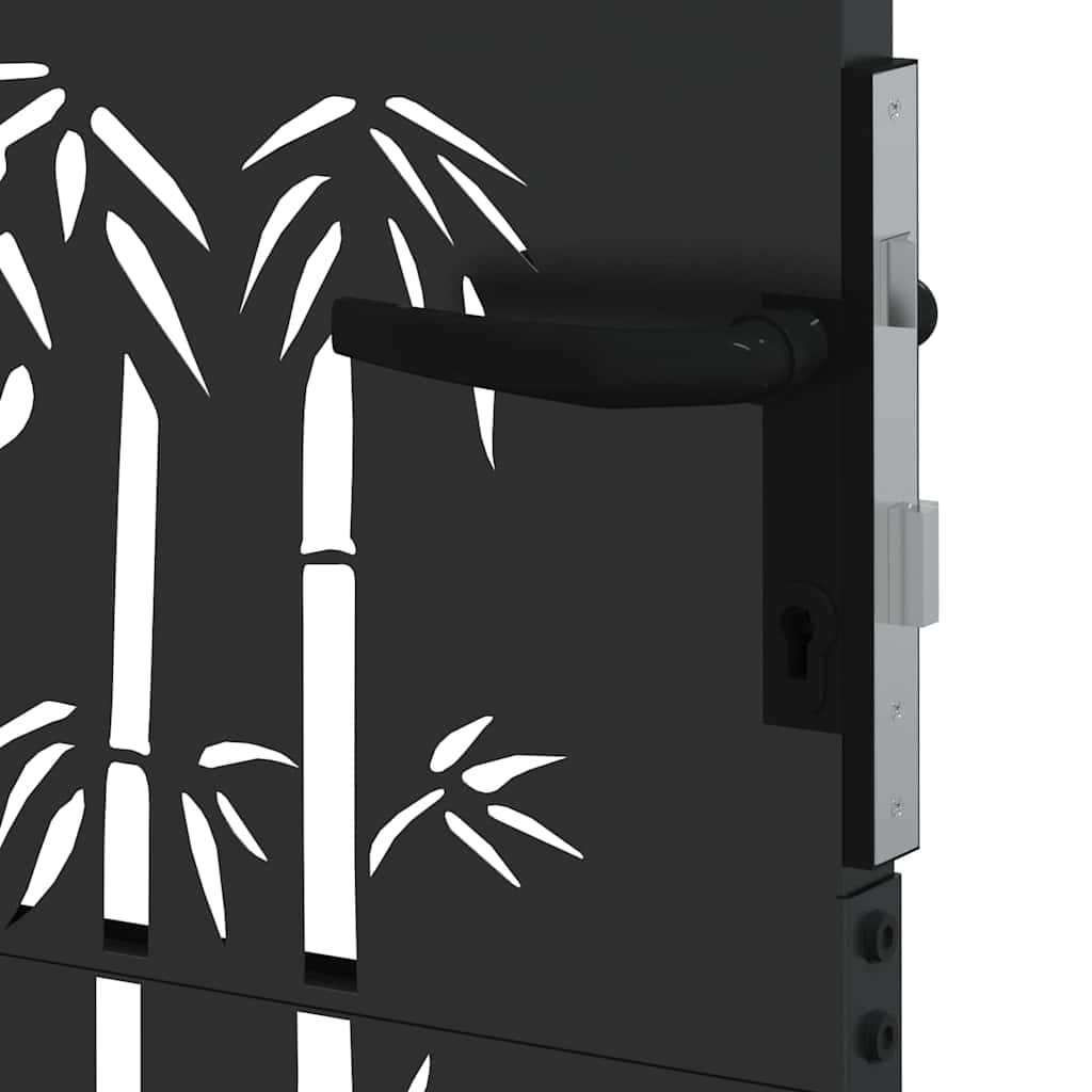 Gartentor 100x75 cm Cortenstahl Bambus-Design