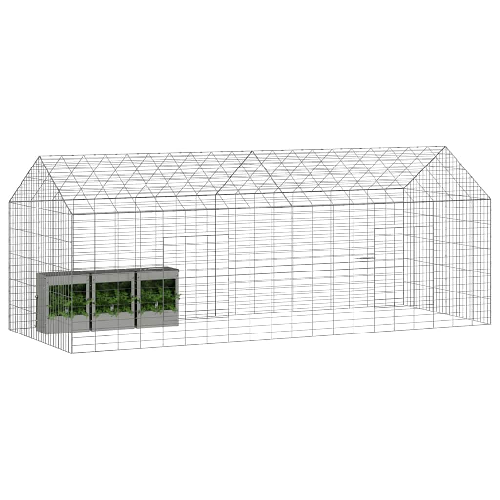Hasenkäfig Silber 100 x 78 x 78 cm Verzinkter Stahl