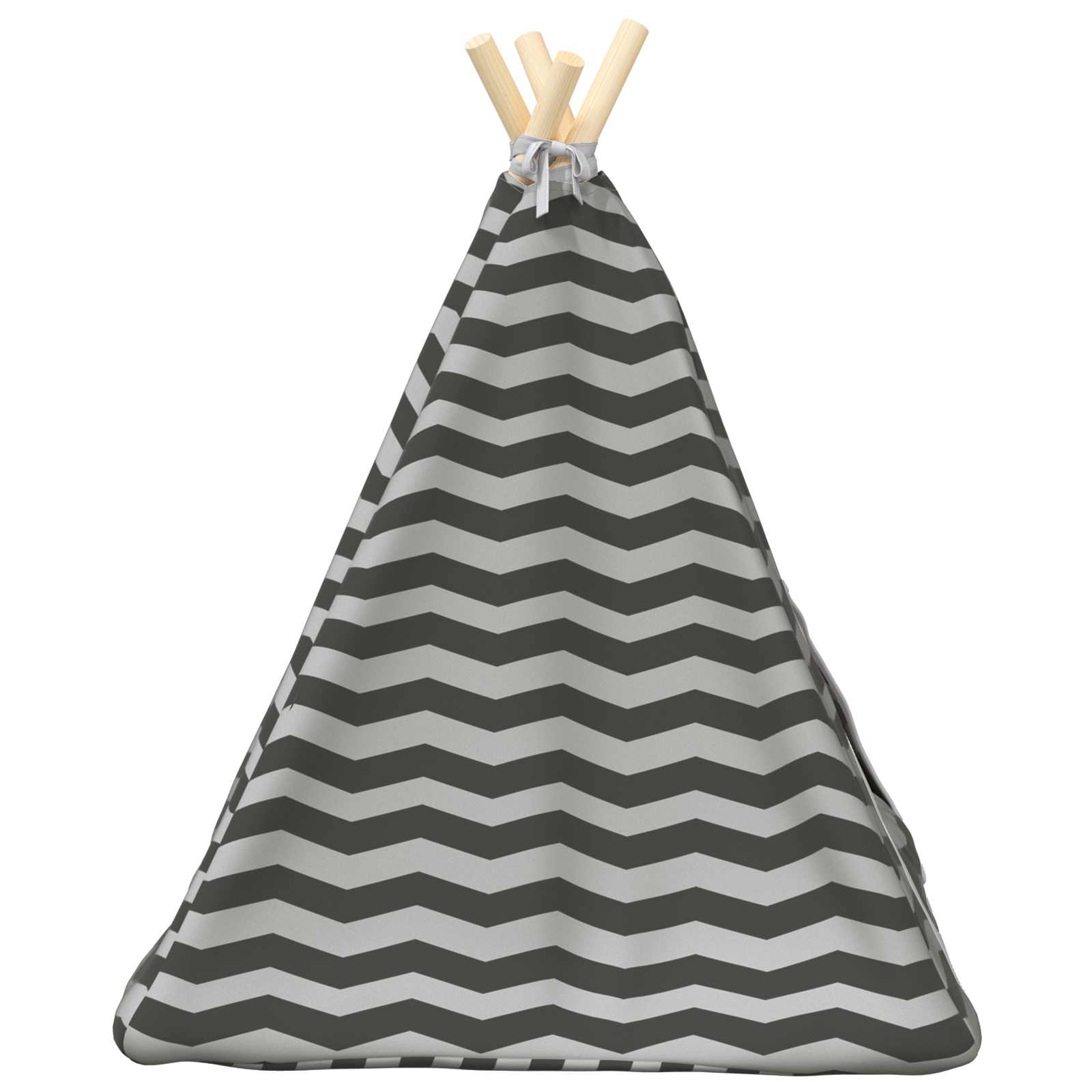 Haustier-Tipi mit Kissen Weiß und Grau 40 x 40 x 50 cm