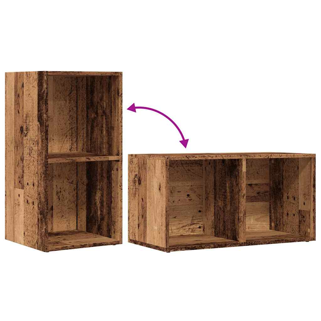Schallplatten-Aufbewahrungsbox Weiß 71x34x36 cm Holzwerkstoff