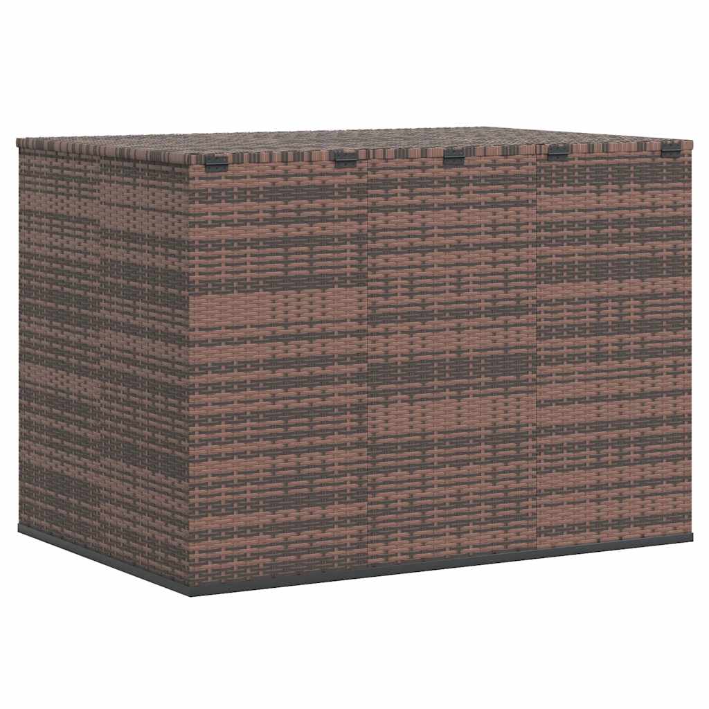 Garten-Kissenbox PE Rattan 100x49x103,5 cm Schwarz