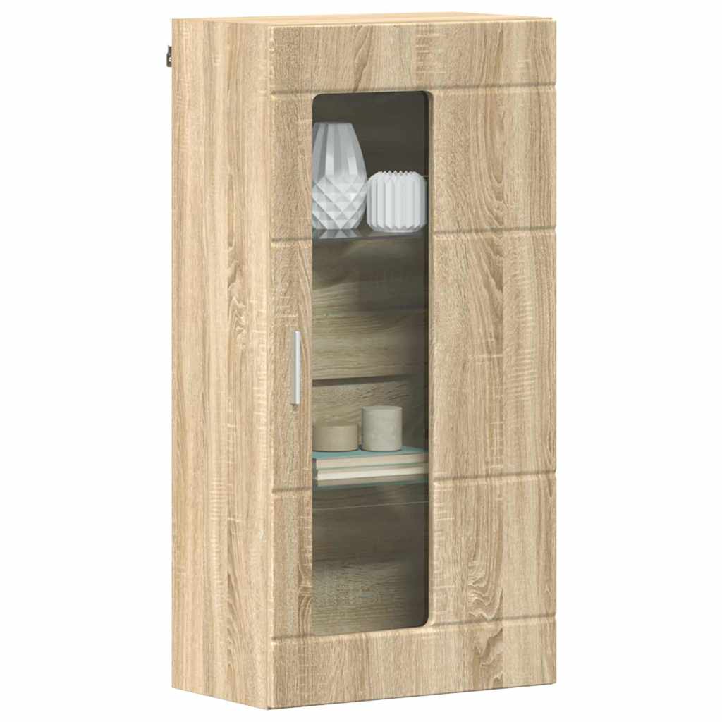 Highboard mit Regal FLORIN Weiß 60 x 35 x 182 cm Holzwerkstoff