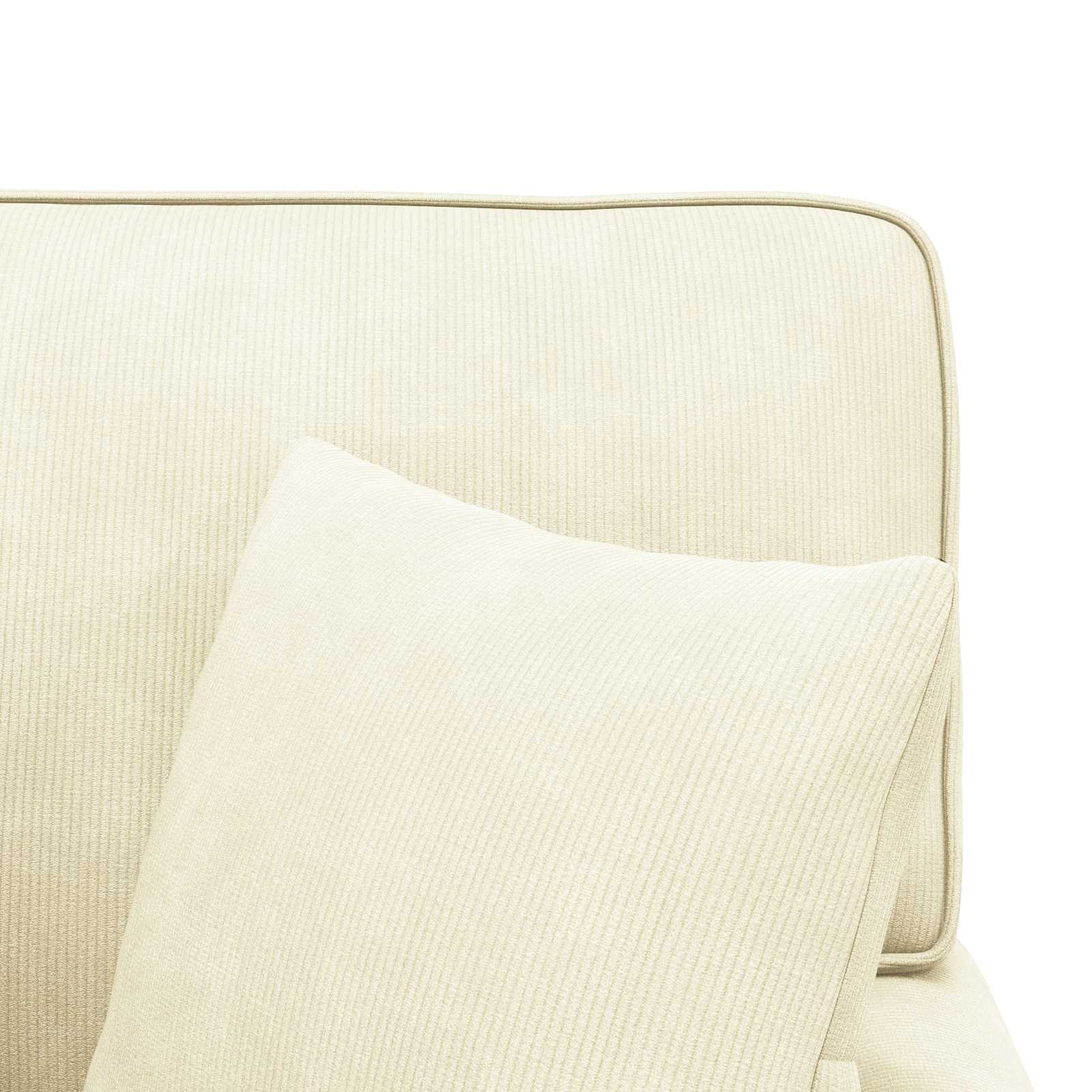 Chaise Lounge mit Rock mit Kissen 3 pcs Hellgrau Cordstoff