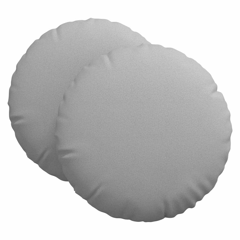 Sitzkissen 2 pcs Hellgrau Ø30 x 13 cm Stoff