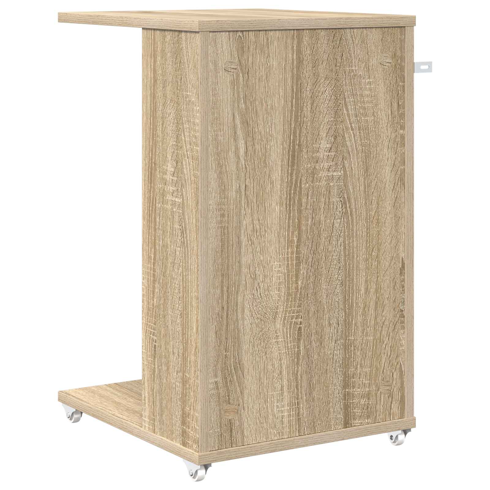 Beistelltisch Mit Rad Weiß 40 x 35 x 60 cm Holzwerkstoff