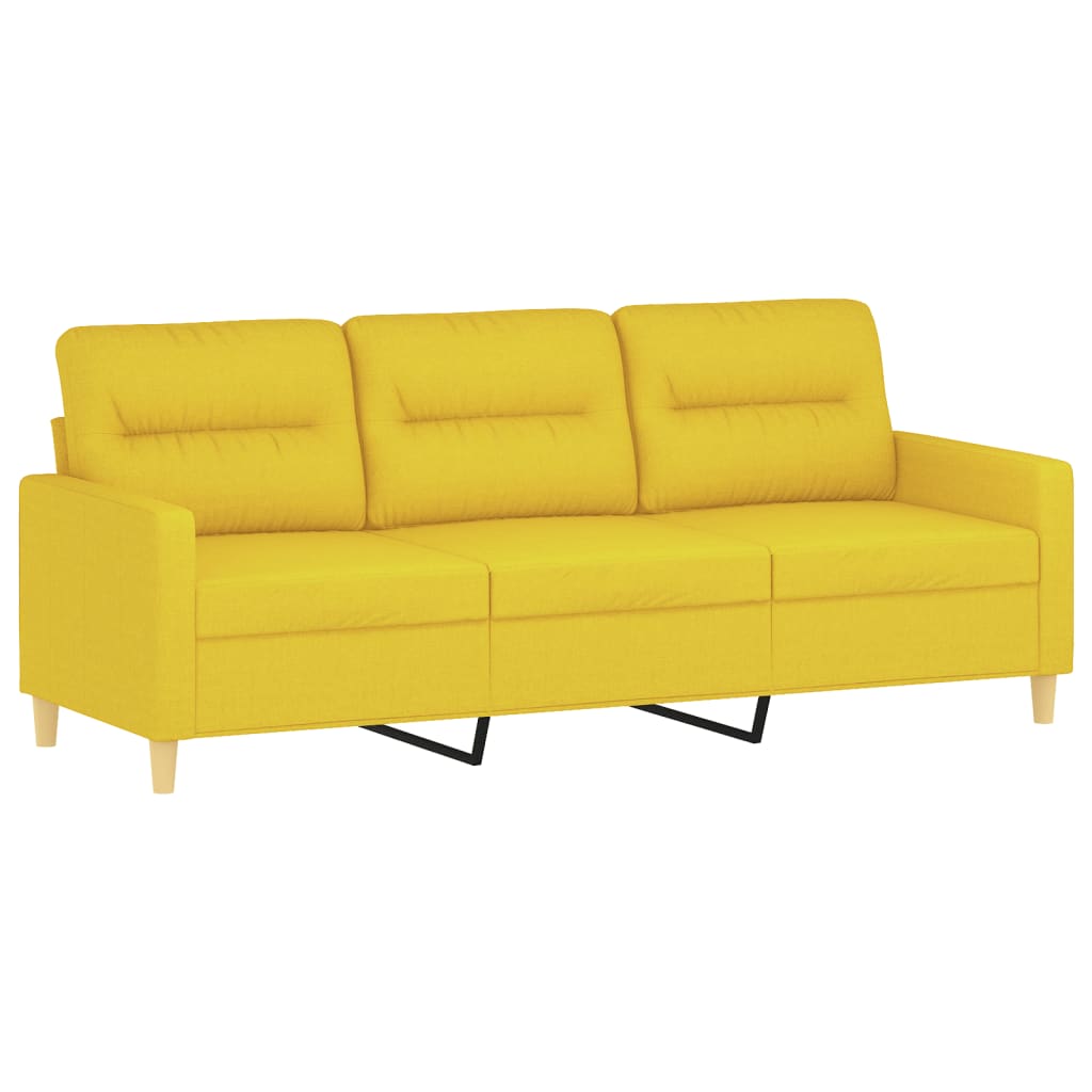2-Sitzer-Sofa mit Zierkissen Braun 120 cm Stoff
