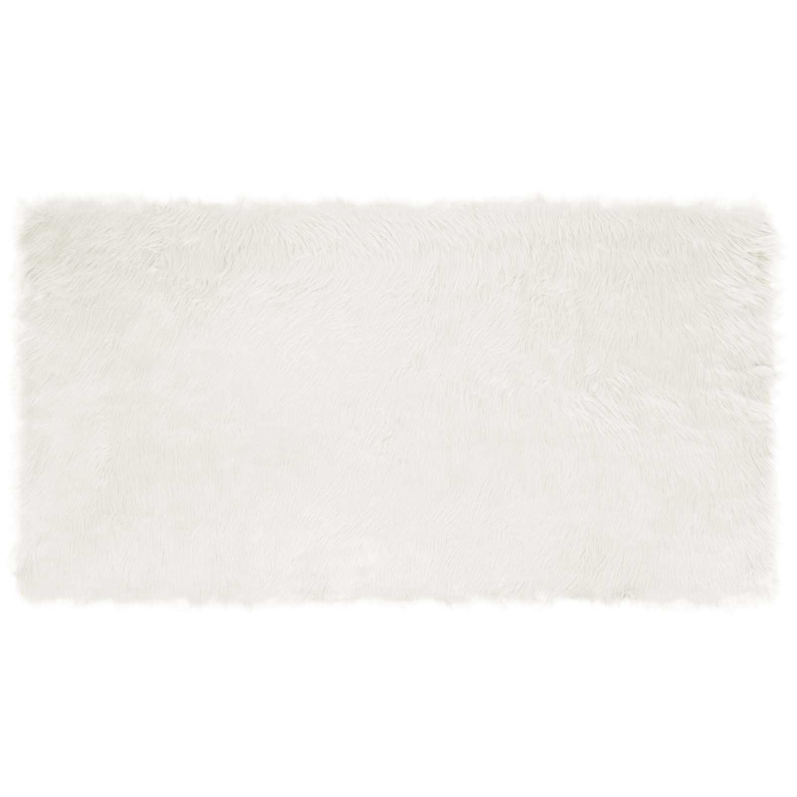 Teppich aus Kunstschaffell TAFALLA Weiß 60 x 110 cm Polyester