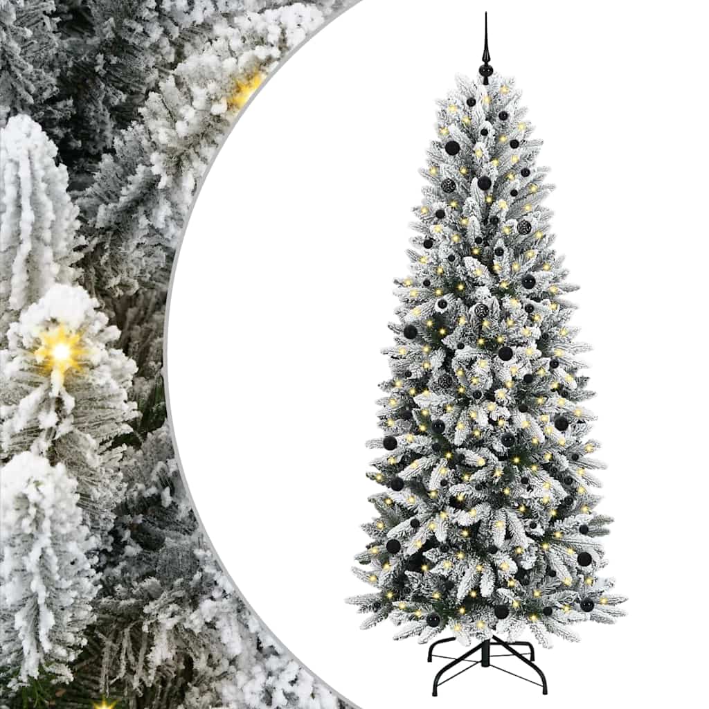 Künstlicher Weihnachtsbaum mit 150 LEDs mit Ständer Weiß 120 cm