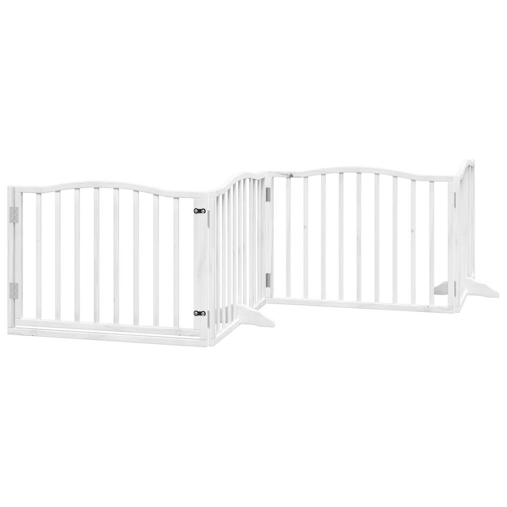 3-tlg. Hundetor Faltbar 150 cm Pappelholz