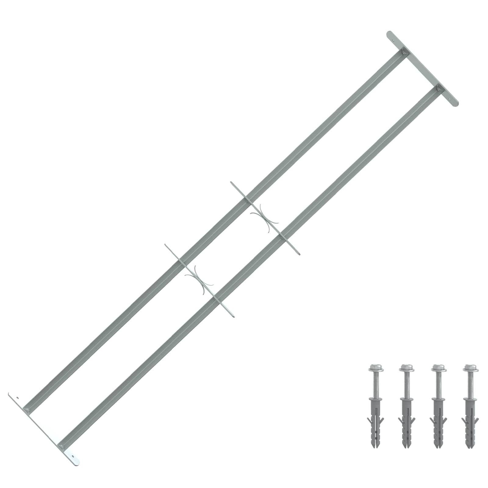 Fenstergitter Verstellbar mit 3 Querstäben 500-650 mm