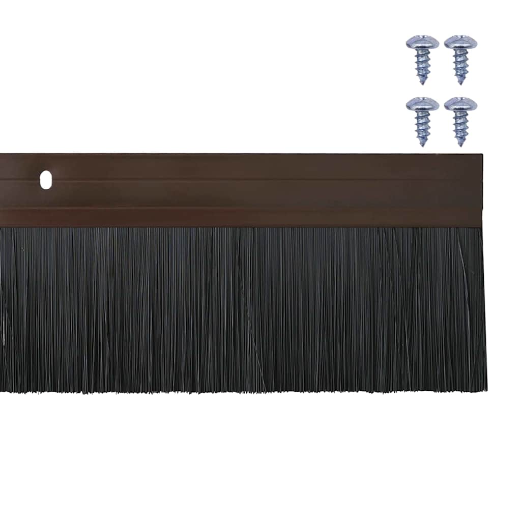 Aufsteck Türbürstendichtungen 2 pcs Braun 100 cm