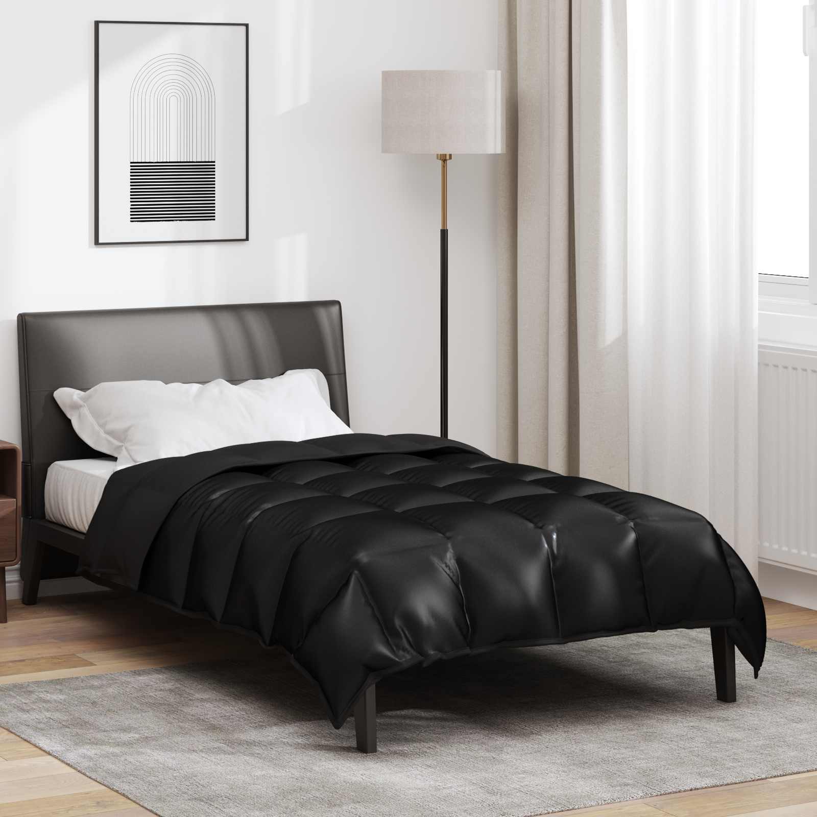 Winterbettdecke Gold 135 x 200 cm Satin und Mikrofaser