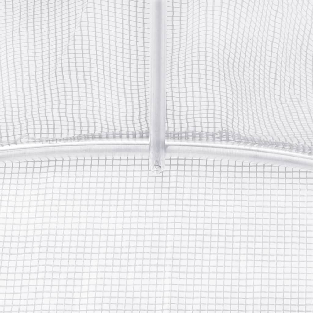 Gewächshaus mit Stahlrahmen Grün 48 m² 16x3x2 m