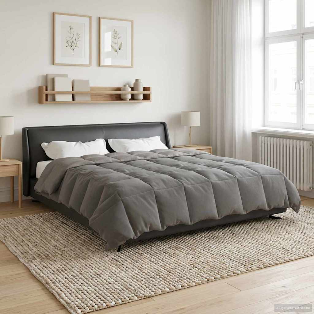 Ganzjahresbettdecke Anthrazit 135 x 200 cm Mikrofaser