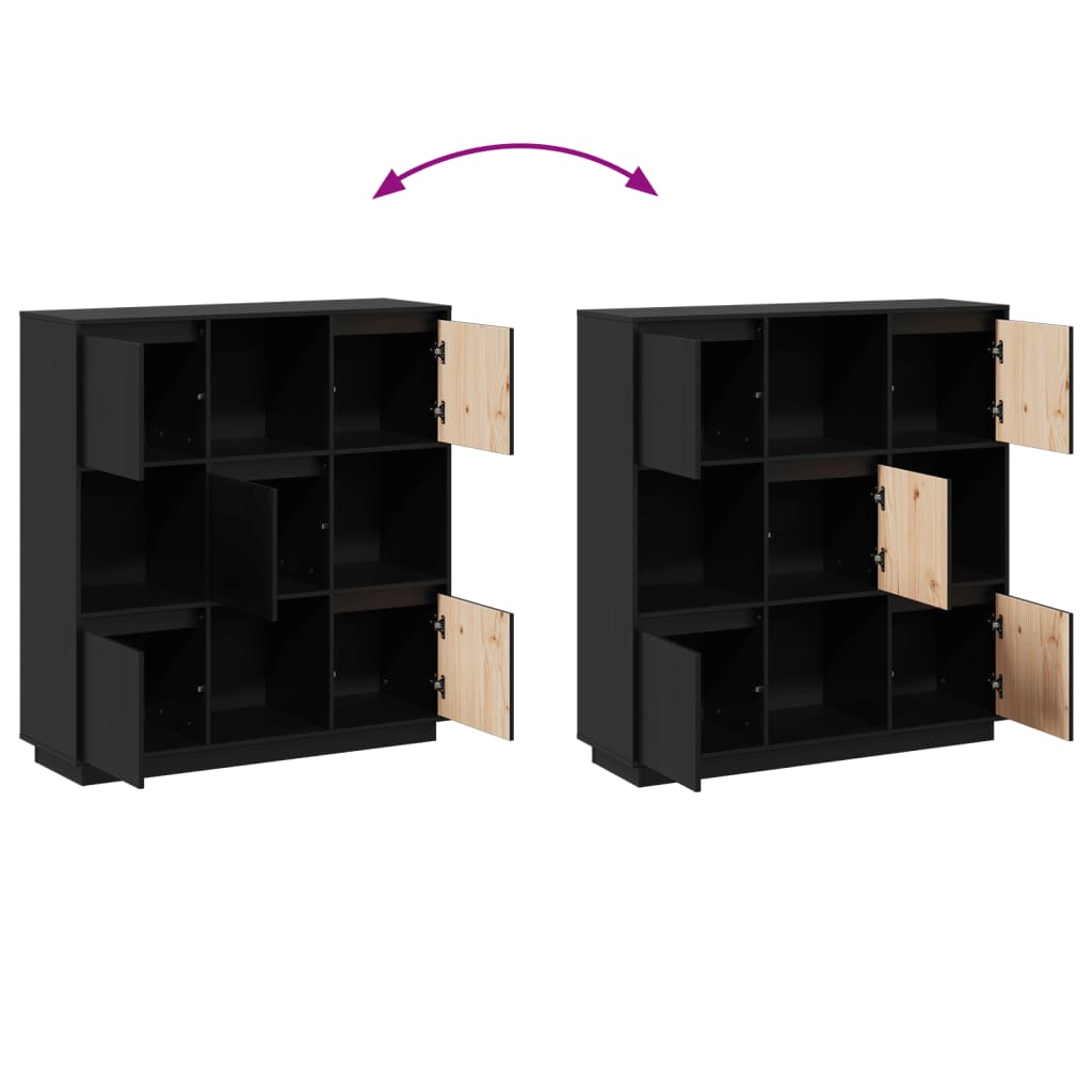 Highboard 110,5x35x117 cm Massivholz Kiefer