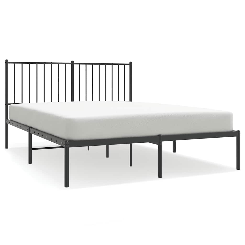 Bettgestell Metall Schwarz 75x190 cm