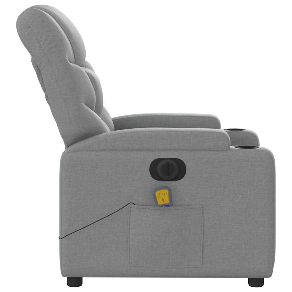 Relaxsessel Elektrisch Dunkelgrau Stoff