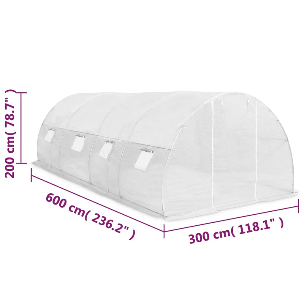 Gewächshaus 4,5 m² 300x150x200 cm