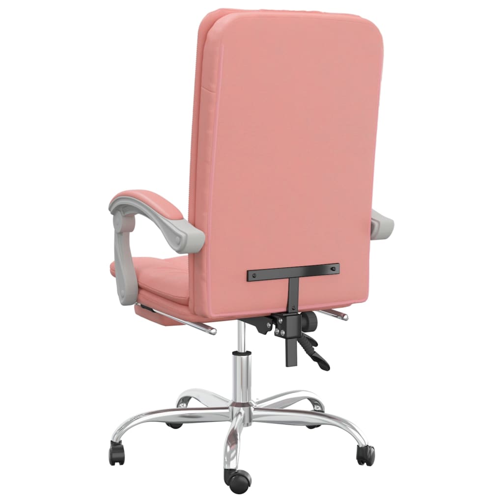 Bürostuhl mit Liegefunktion Schwarz Kunstleder