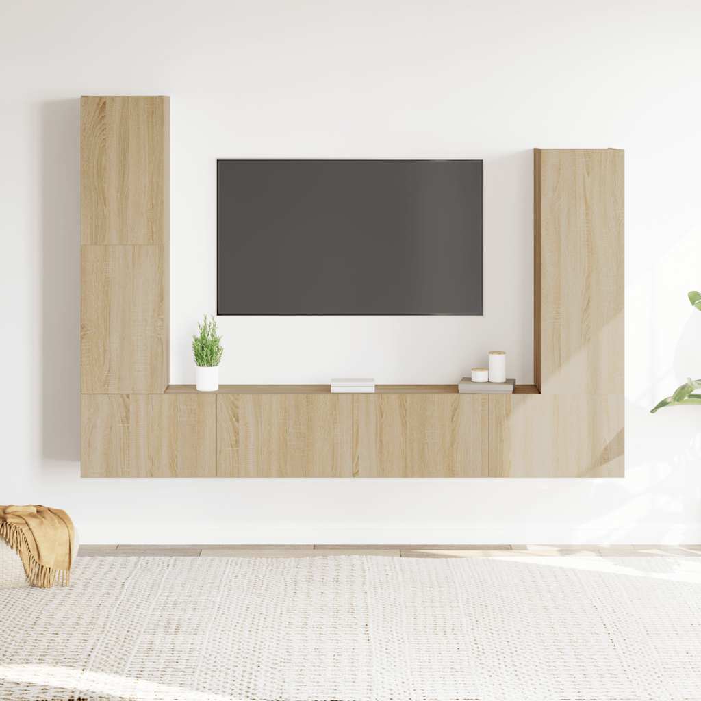 4-tlg. TV-Schrank-Set Weiß Holzwerkstoff