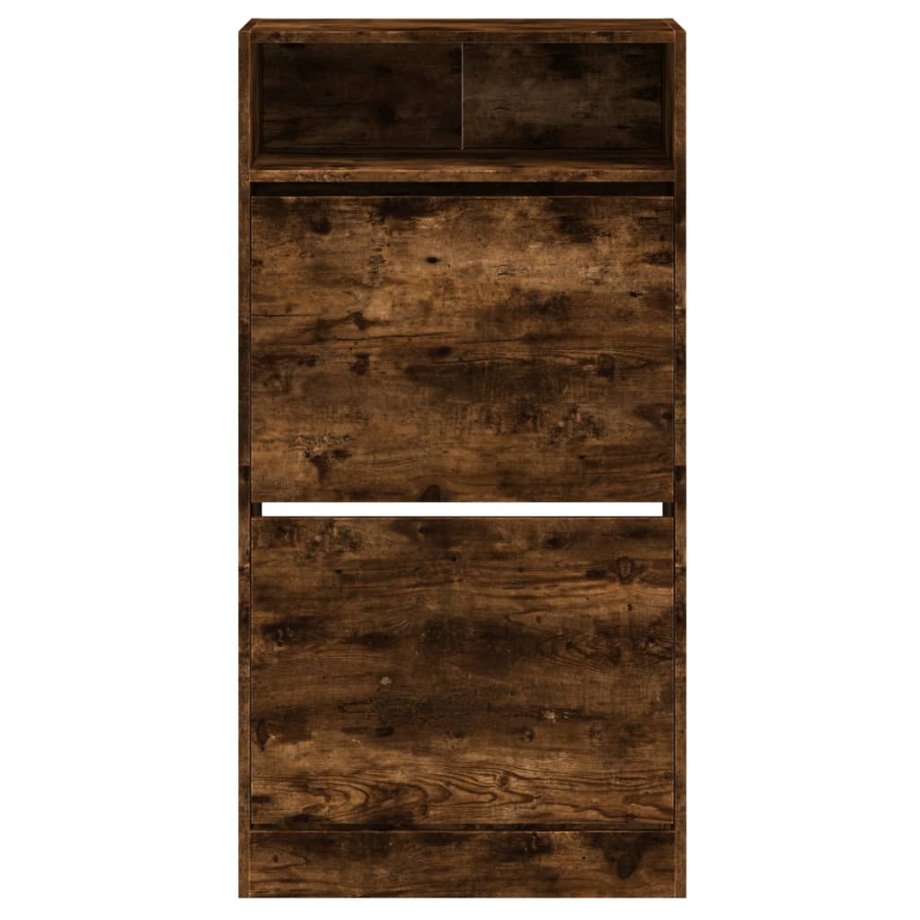 Schuhschrank mit 2 Klappen Weiß 80x34x116 cm
