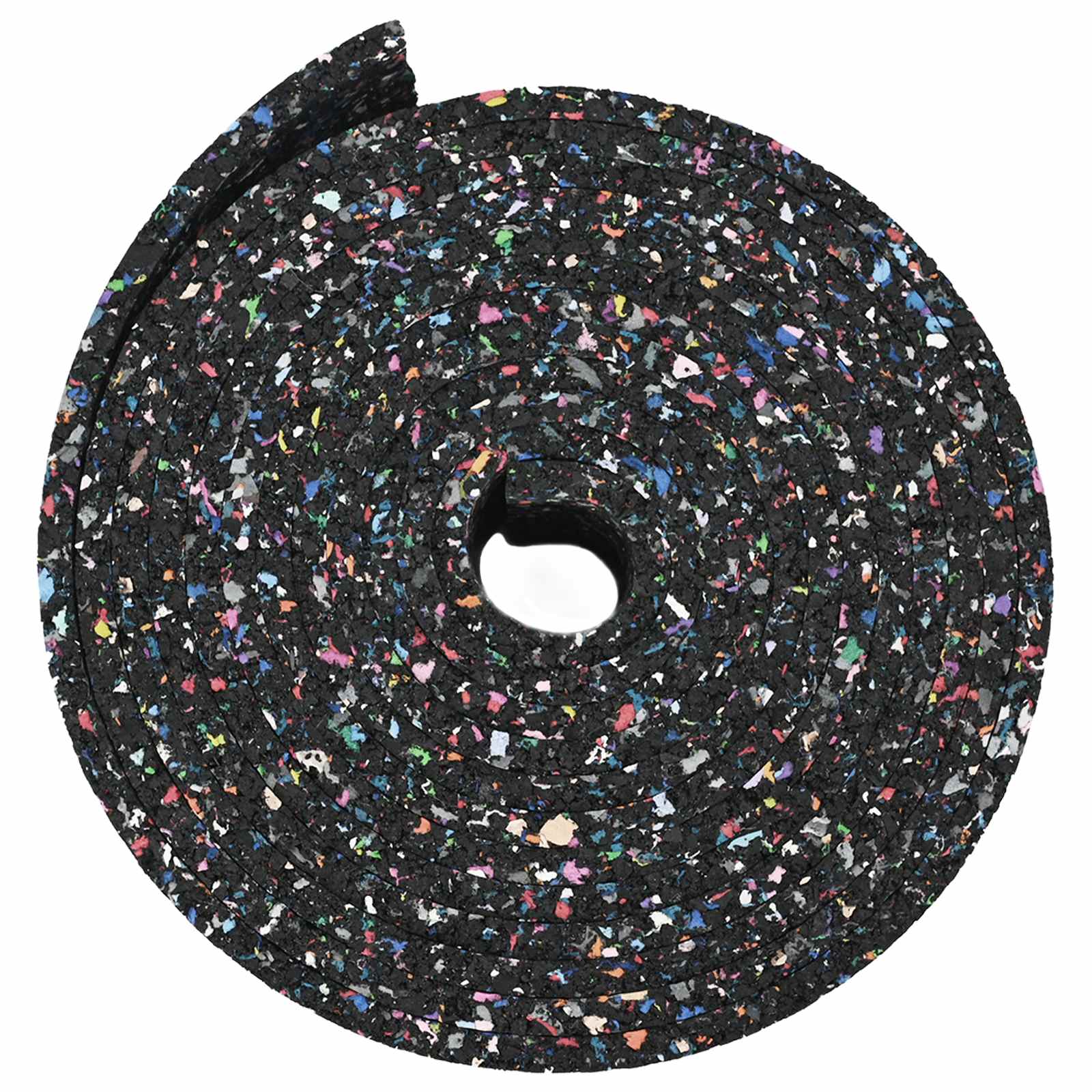 Gummi-Granulat-Rolle Schwarz 200 x 5 x 0,3 cm Gummi