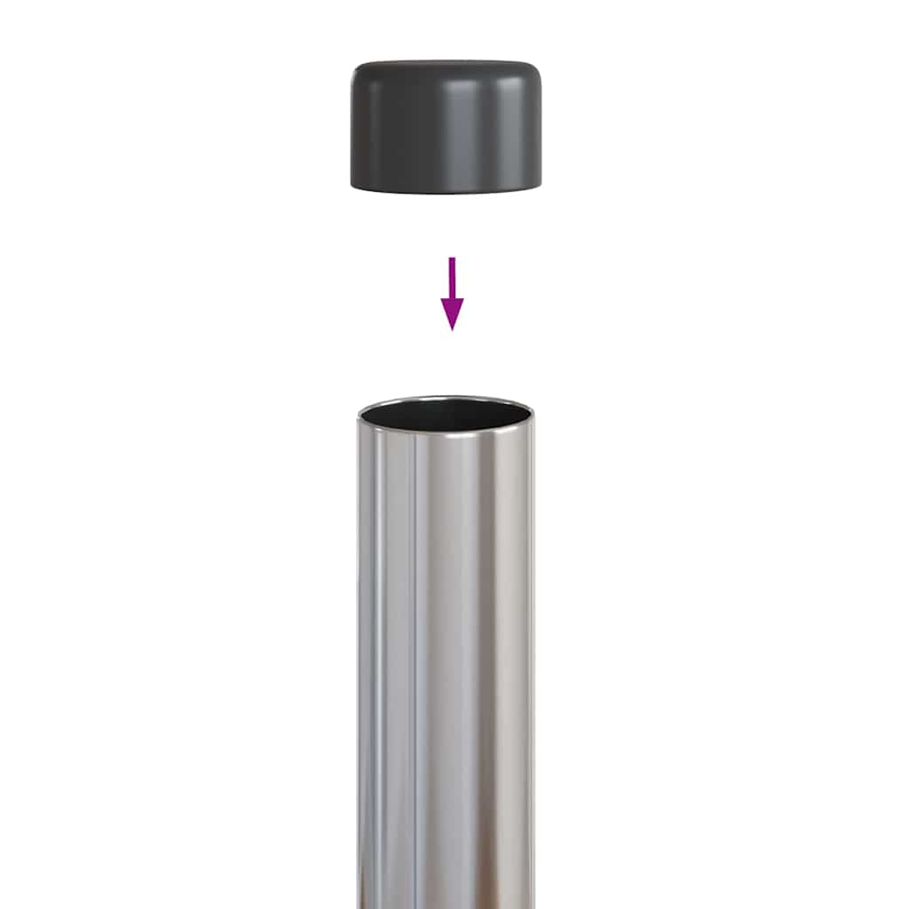 Zaunpfosten 2 pcs Grün 50 cm Pulverbeschichteter Stahl