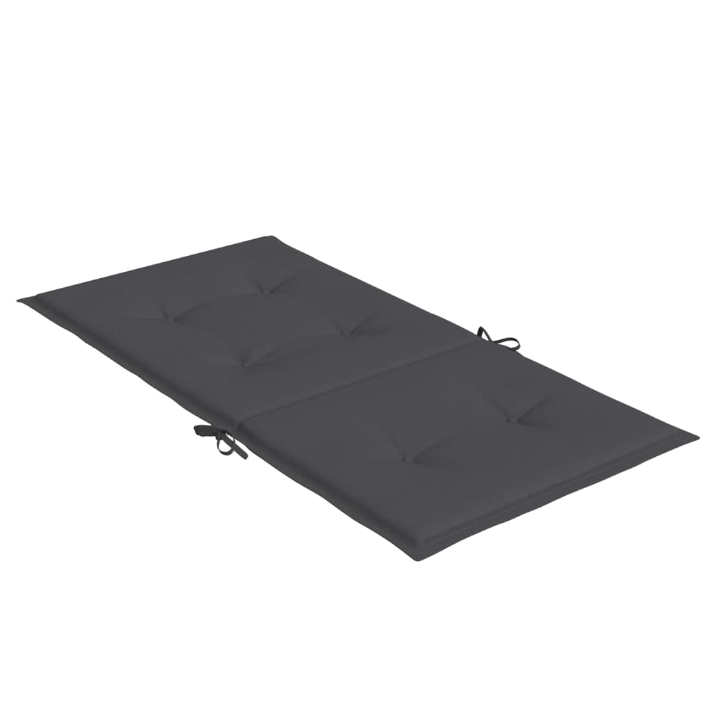 Niedriglehner-Auflagen 2 Stk Melange Anthrazit 100x50x7cm Stoff