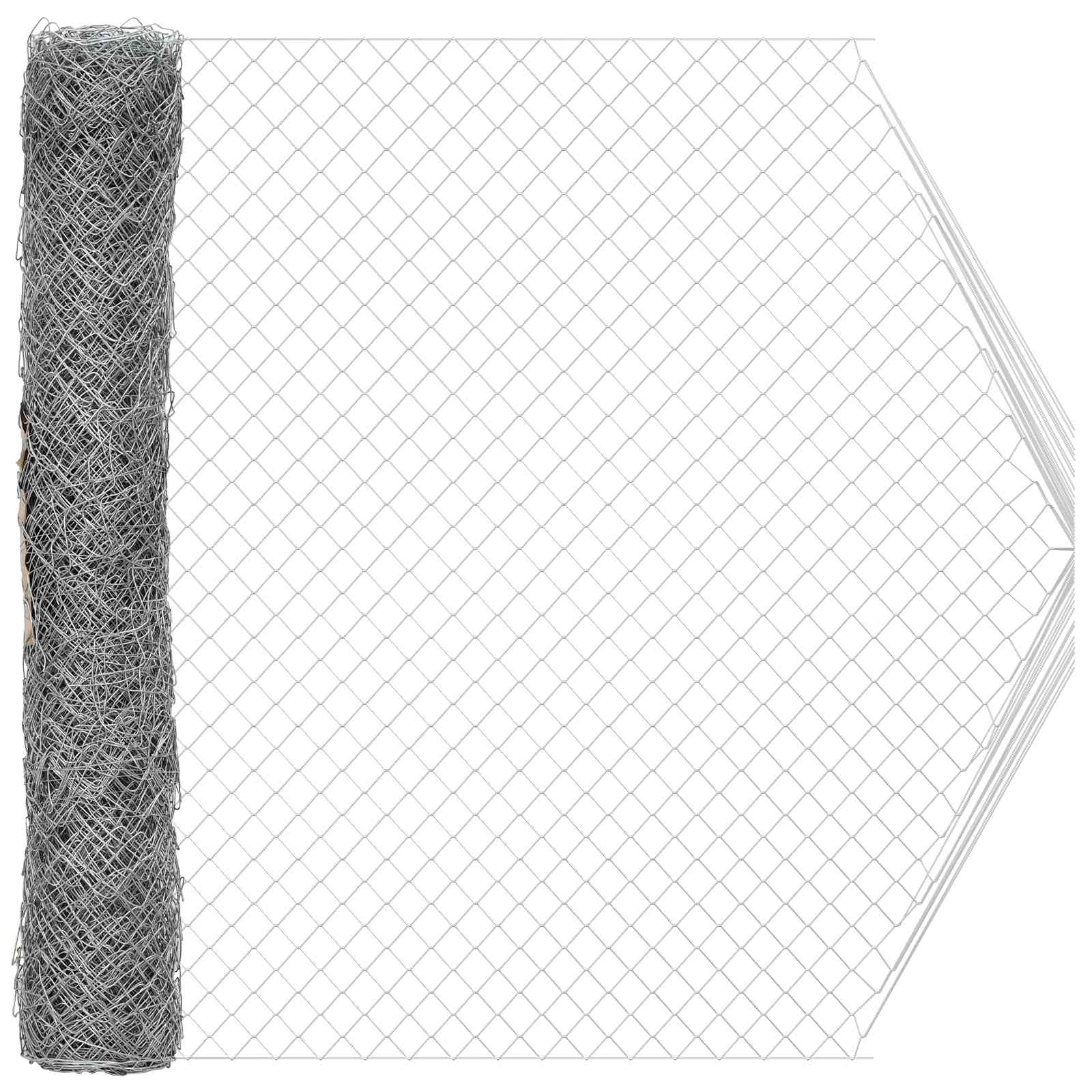 Kettenzaun Verzinkt 2 x 10 m Glas